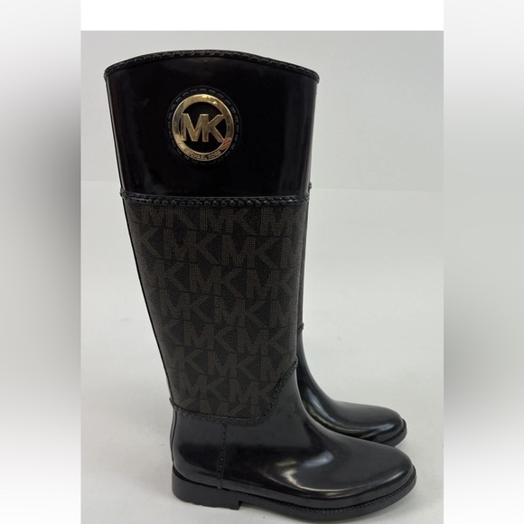 Michael Kors Black and Brown Knee-High Boots - Picture 1 of 6